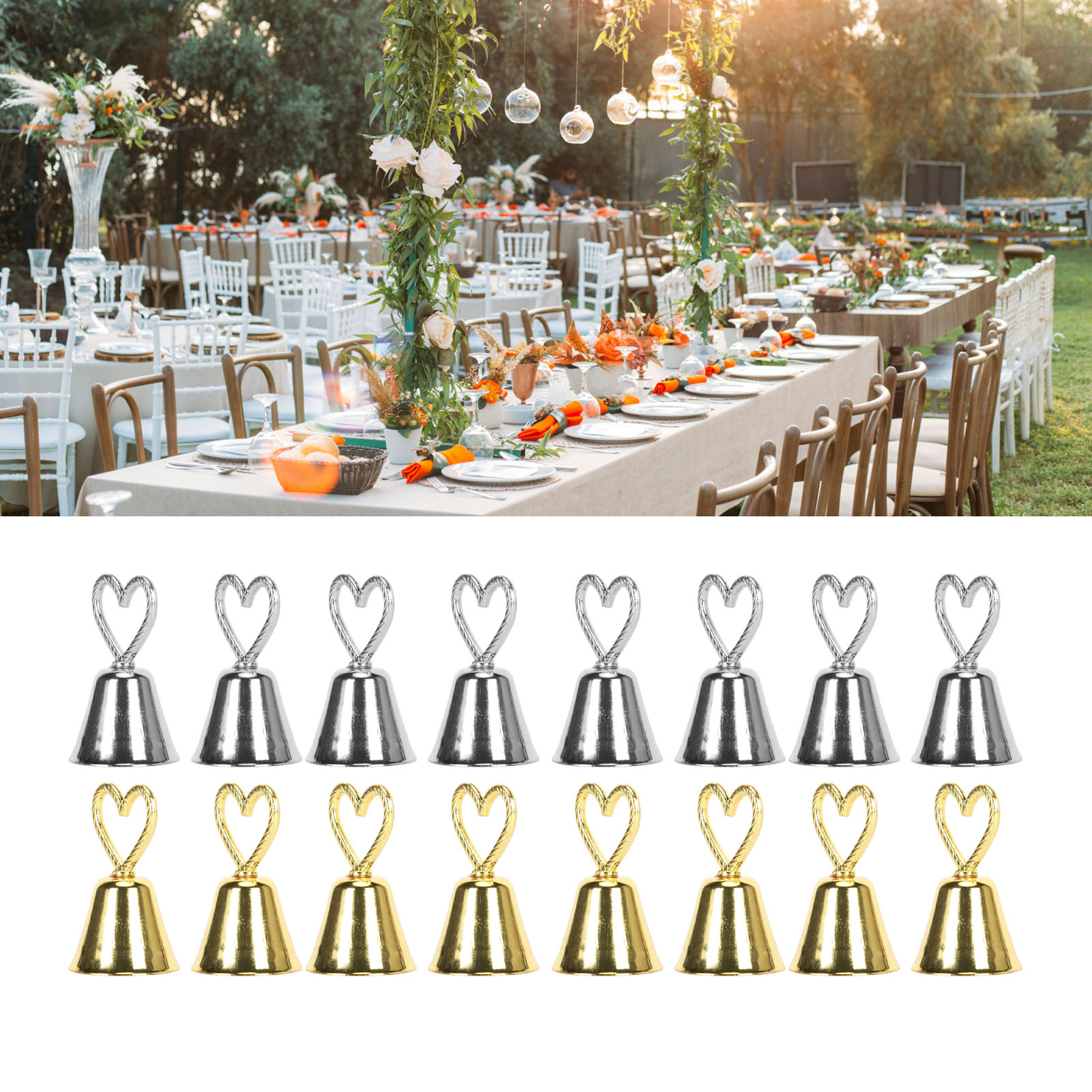 Table Number Gold - Altın Renkli Kart Tutucular El Yapımı
