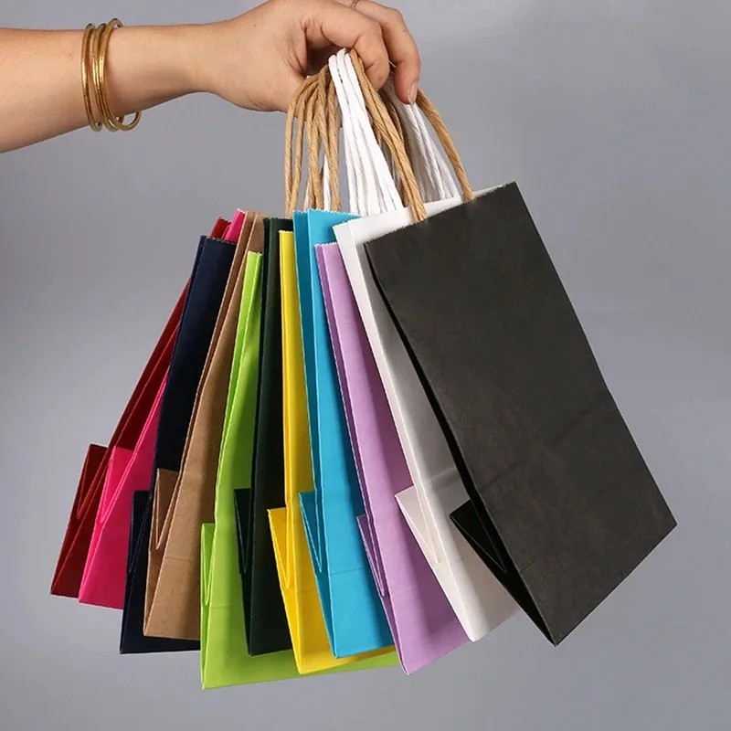 Wedding/Event Supply Store - 10/30/50 adet Kraft Kağıt Torba, Saplı,