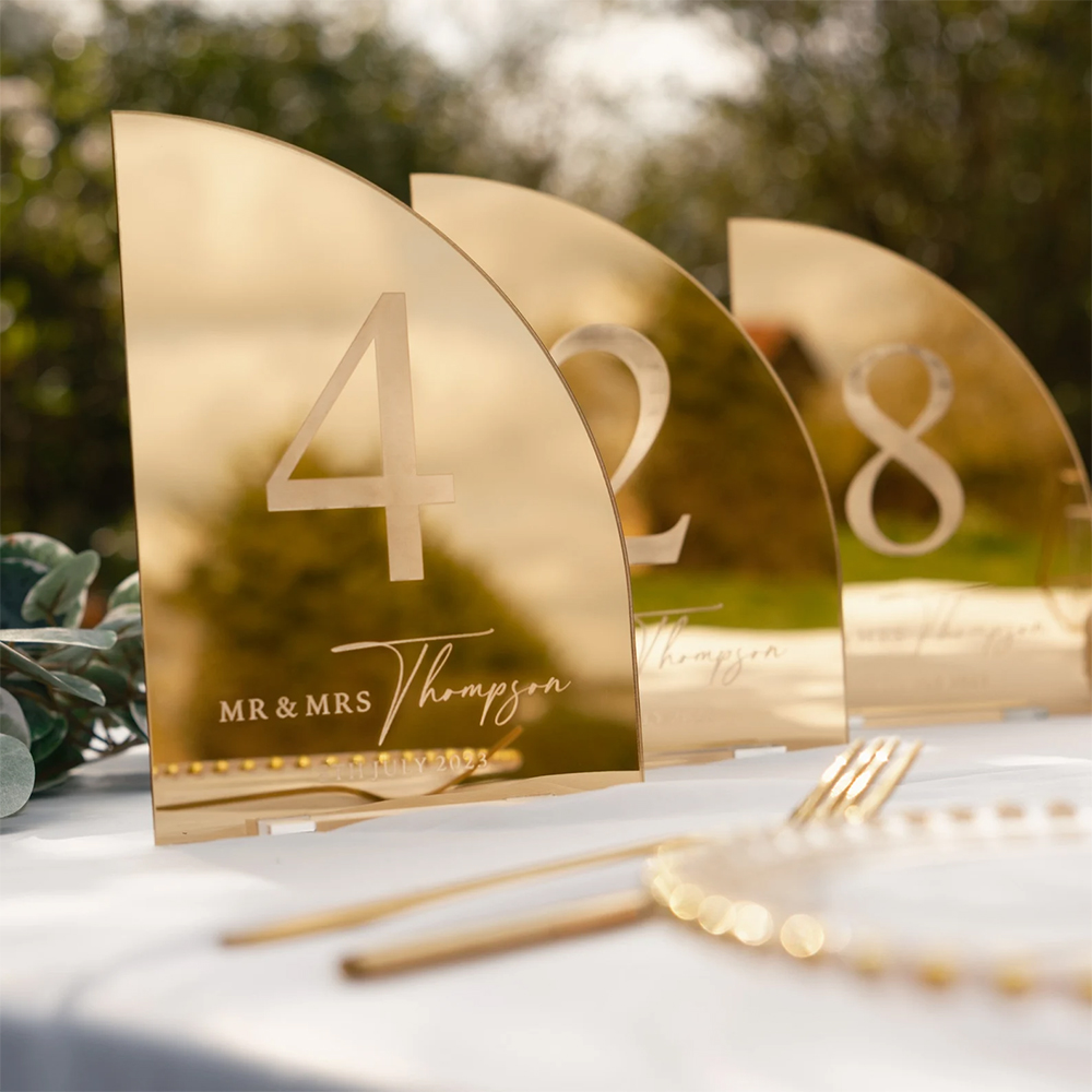 Kişiye Özel Düğün Bar Tabelası - Table Number Gold incelemesi ve fiyatı